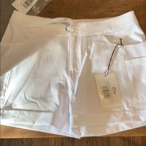 Zyia white not just trail shorts.